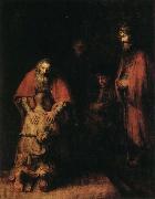 Rembrandt van rijn Return of the Prodigal Son oil painting artist